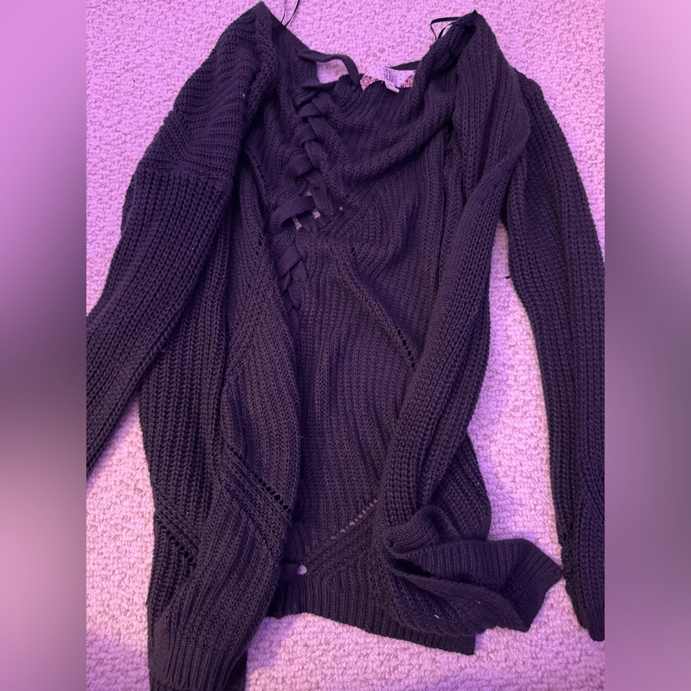 navy sweater